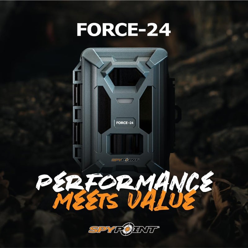 Spypoint FORCE-24 Twin Pack Non-Cellular Trail Camera, 2K Video, 24MP Photos, Low-Glow LEDs, Night Vision Game Camera, 70ft Motion Detection, Affordable Trail Cam, Must-Have Hunting Equipment (2) - Image 2